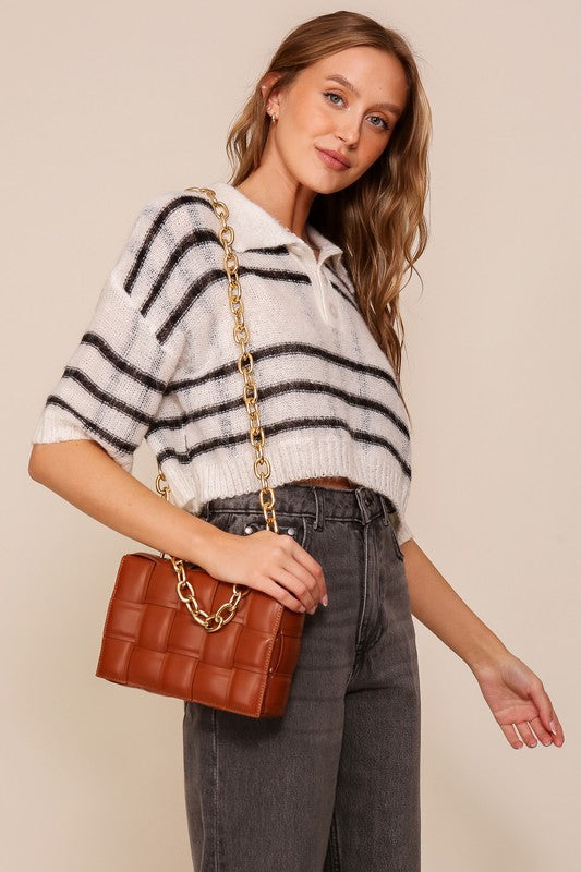 Stripe Cropped Sweater