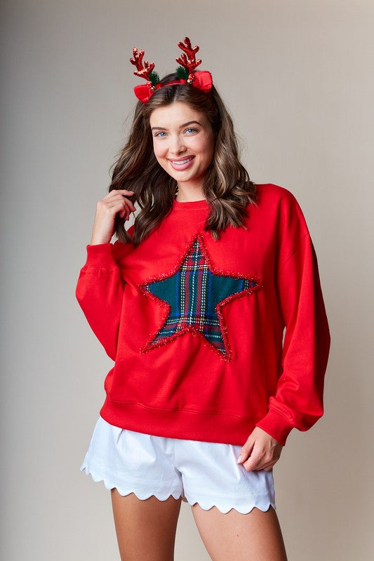 Plaid Star Sweater