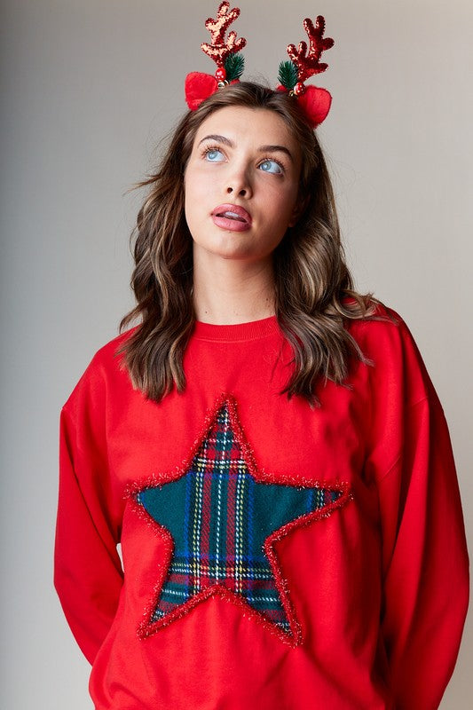 Plaid Star Sweater