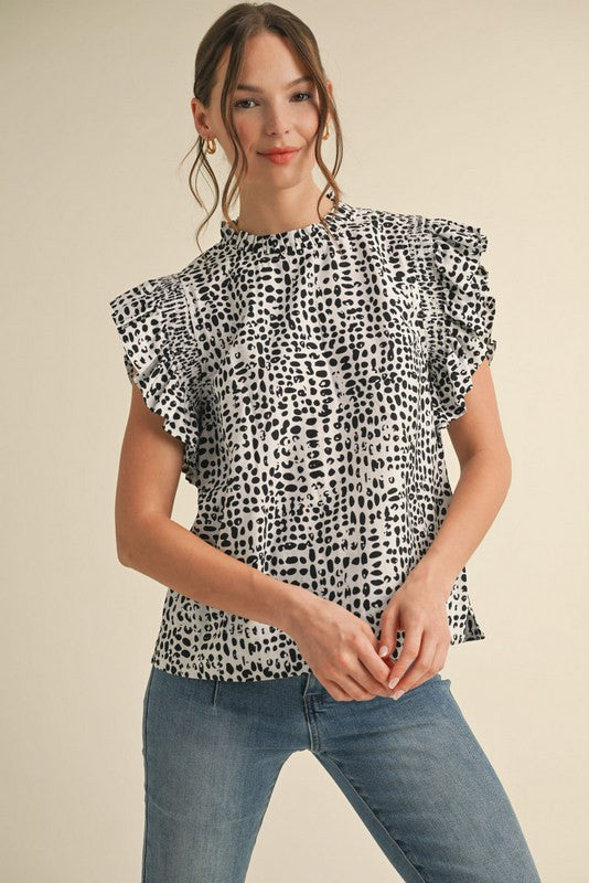 Curvy Dotted Blouse