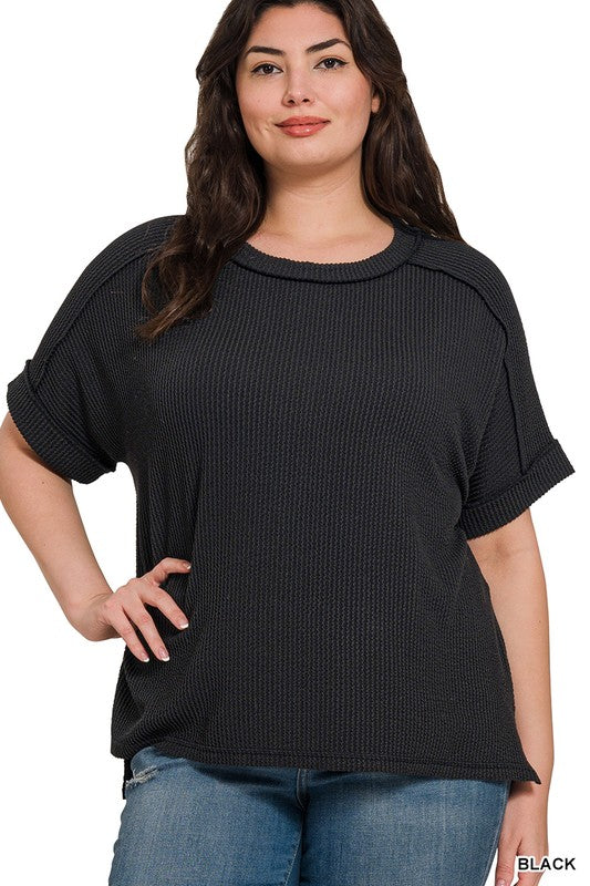 Curvy Ribbed Tee