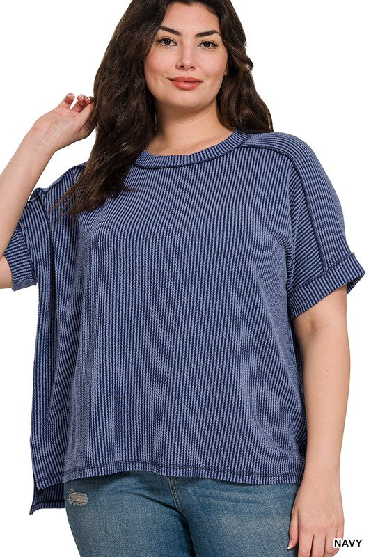 Curvy Ribbed Tee