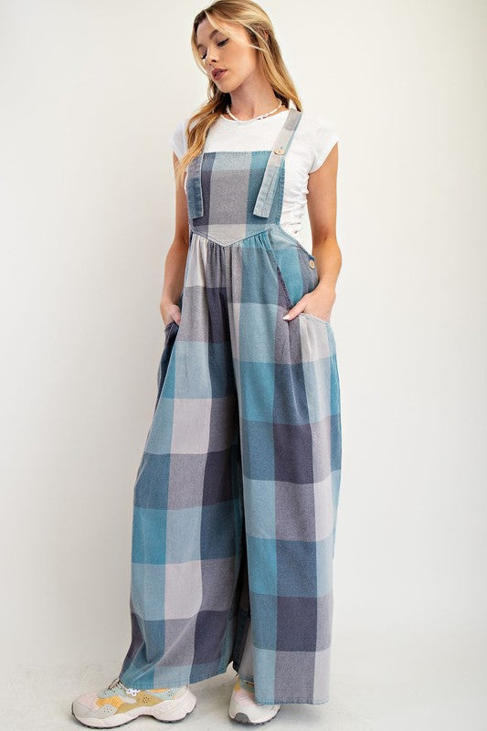 Plaid Me Up Overalls