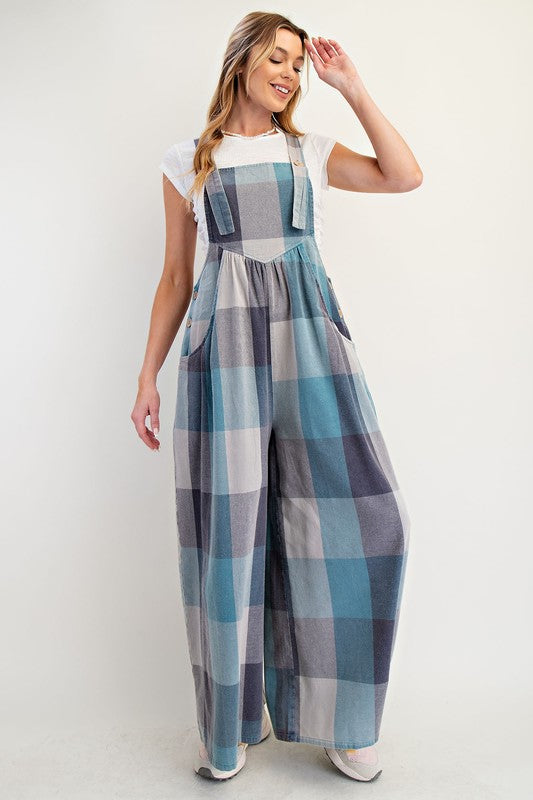 Plaid Me Up Overalls