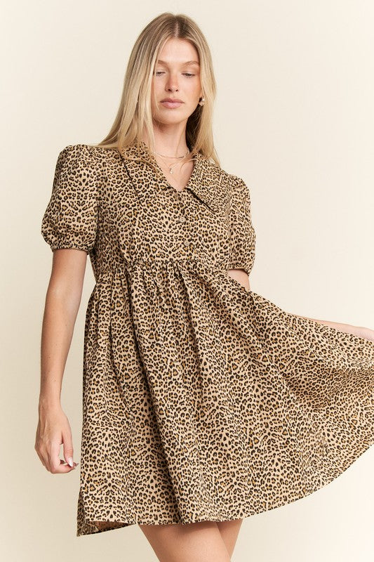 Cheetah Babydoll Dress
