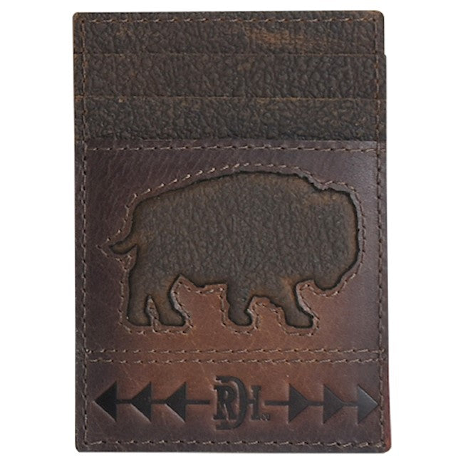 RED DIRT HAT CO CARD WALLET RAISED BISON