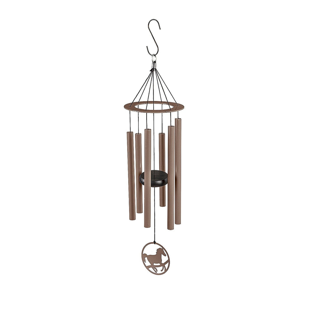 27" Avria Laser Cut Metal Hand Tuned Wind Chime, Horse, Scale "C"