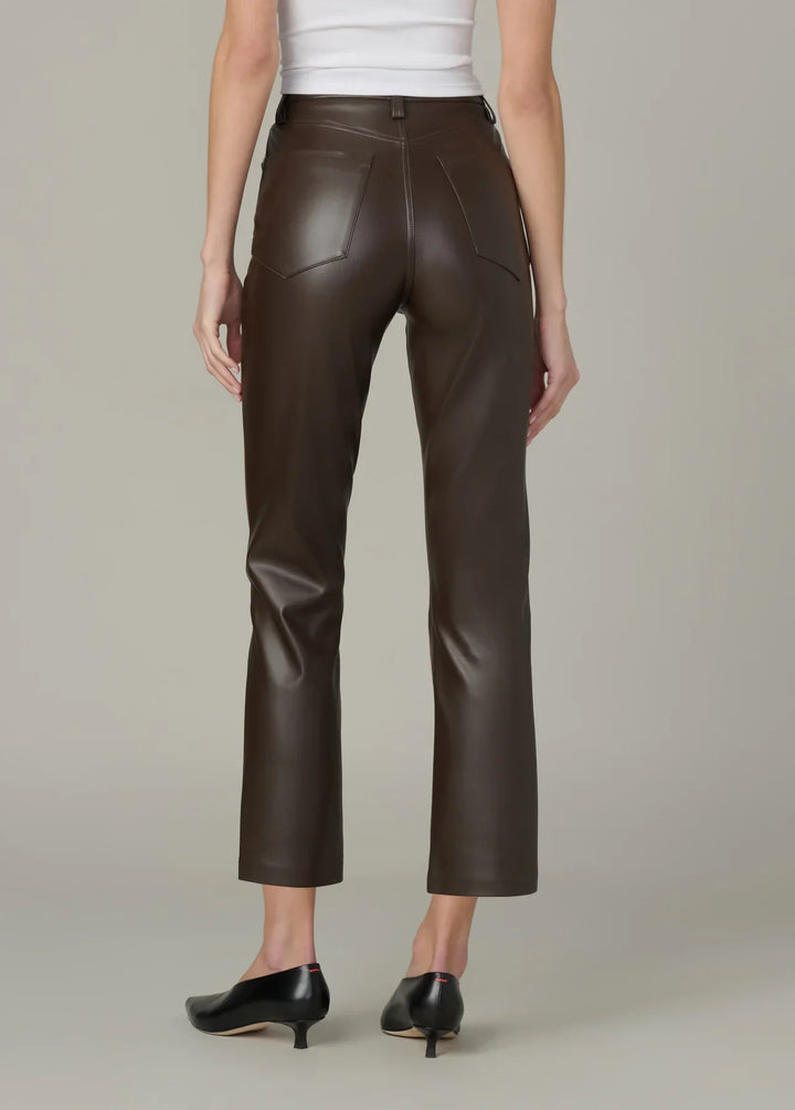 LYRA SLIM ANKLE VEGAN LEATHER PANT