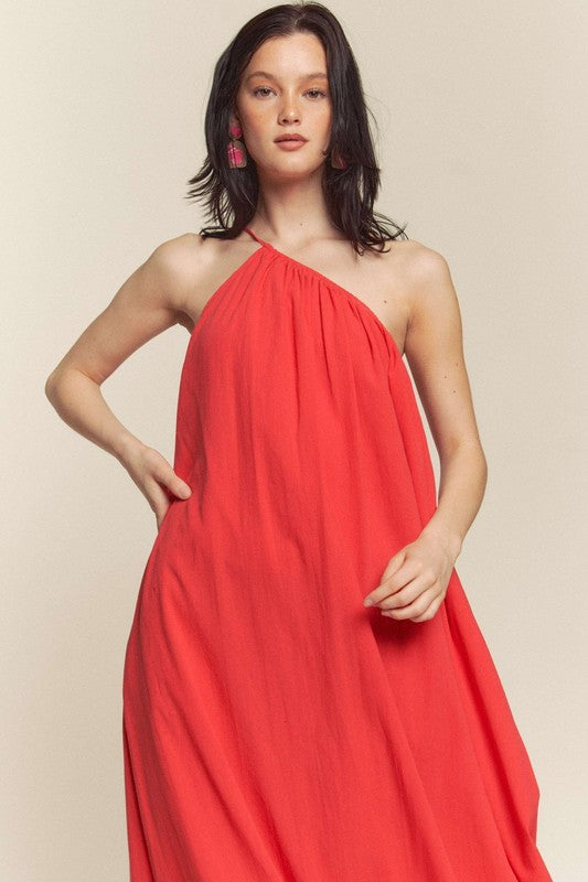 One Shoulder Maxi Dress