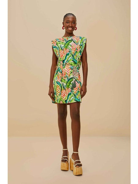 HELI LEAVES PEARL TSHIRT JERSEY MINI DRESS