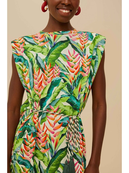 HELI LEAVES PEARL TSHIRT JERSEY MINI DRESS