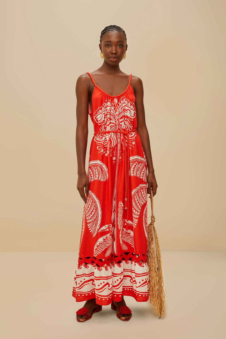 MAJESTIC COCONUT TREE MAXI DRESS