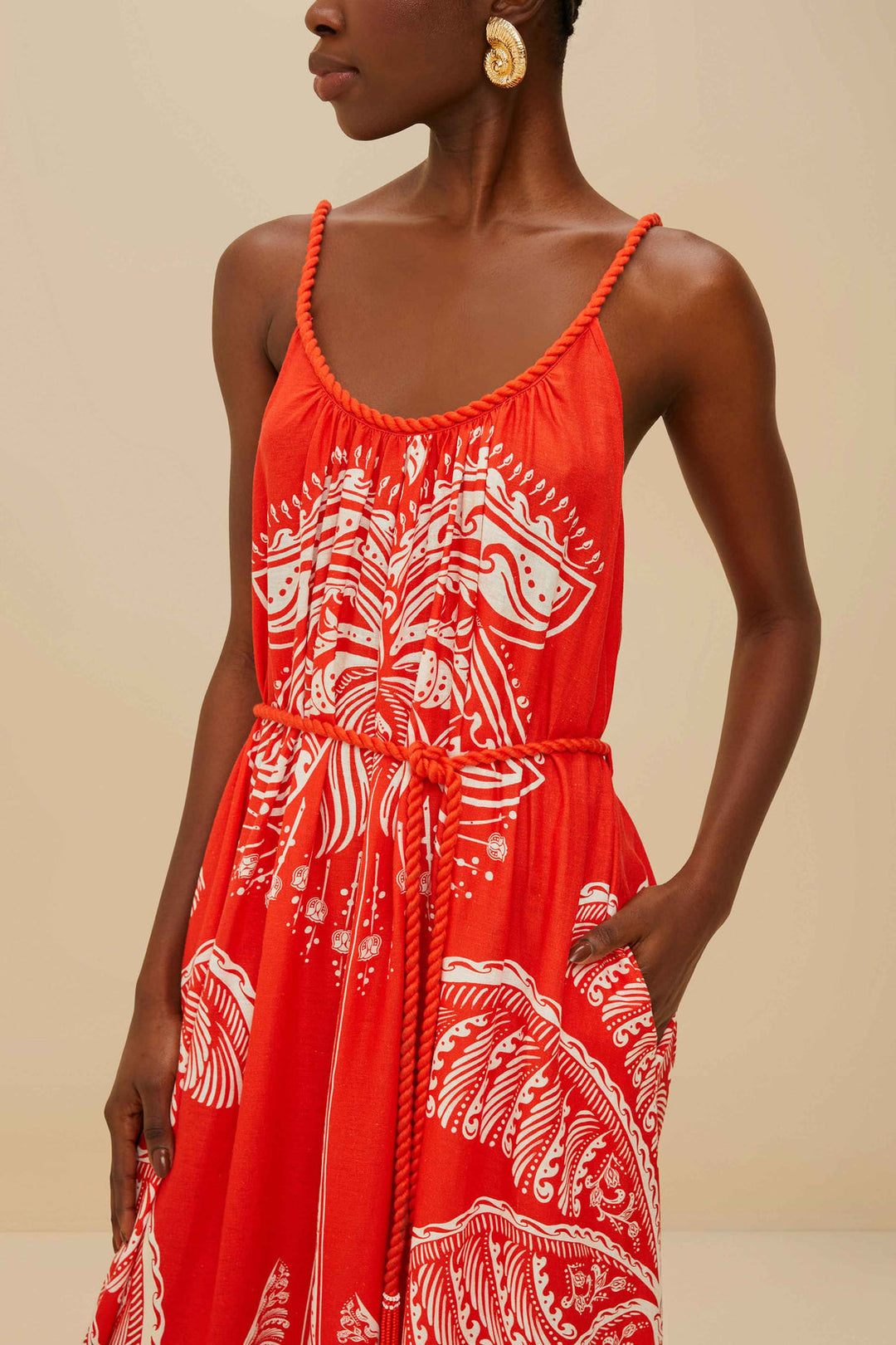 MAJESTIC COCONUT TREE MAXI DRESS