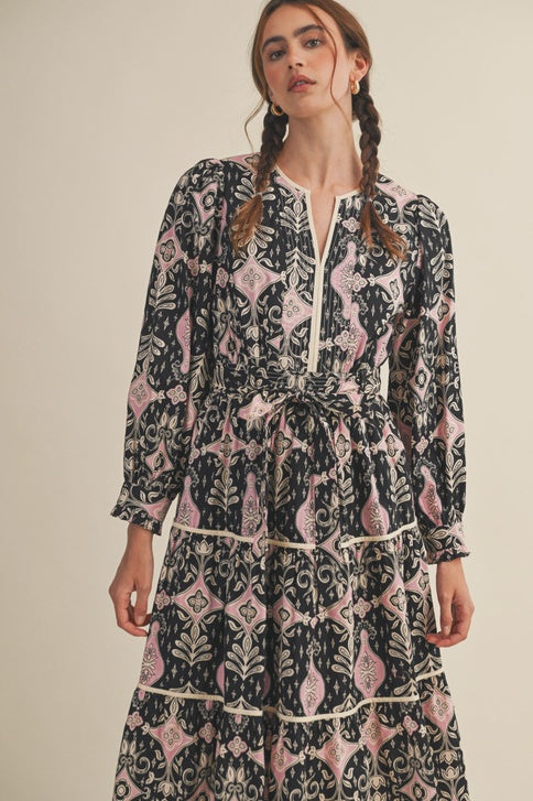 MIDI PRINTED DRESS MDR4288