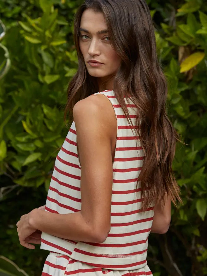 SASHA STRIPED KNIT TOP