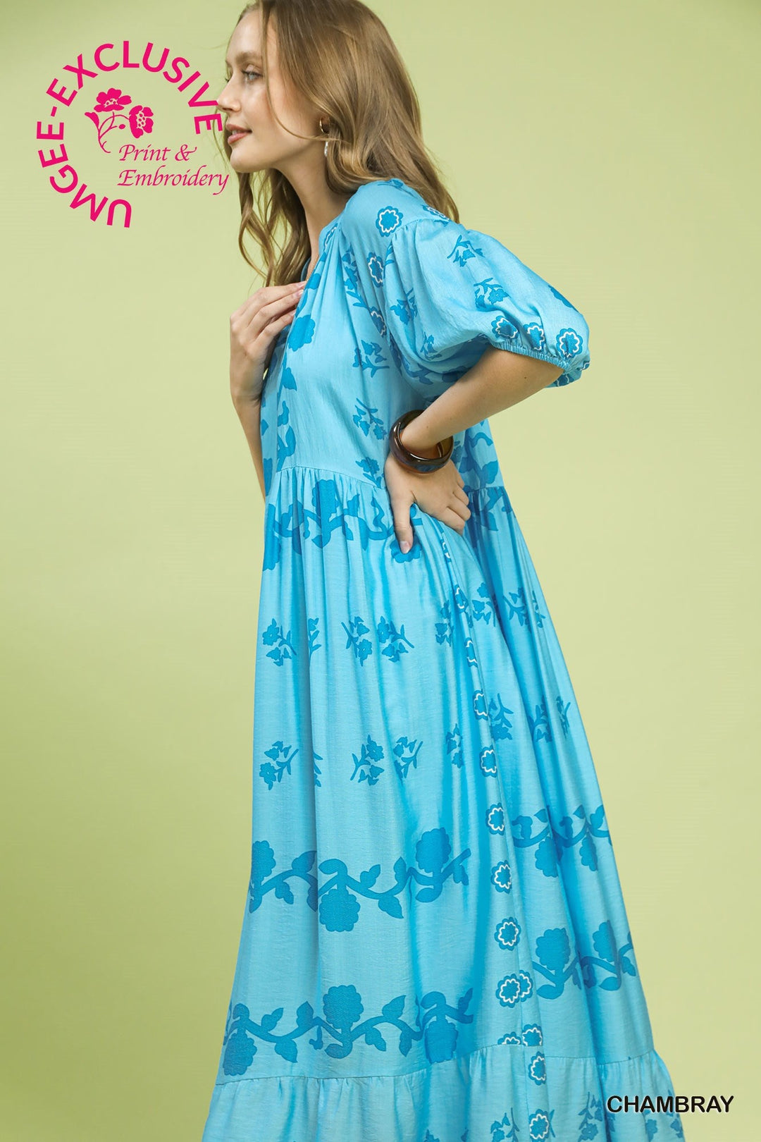 VINE PRINT MAXI DRESS