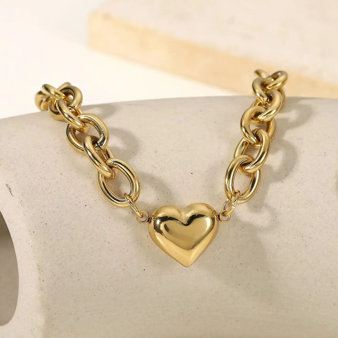 Chunky Heart Bracelet