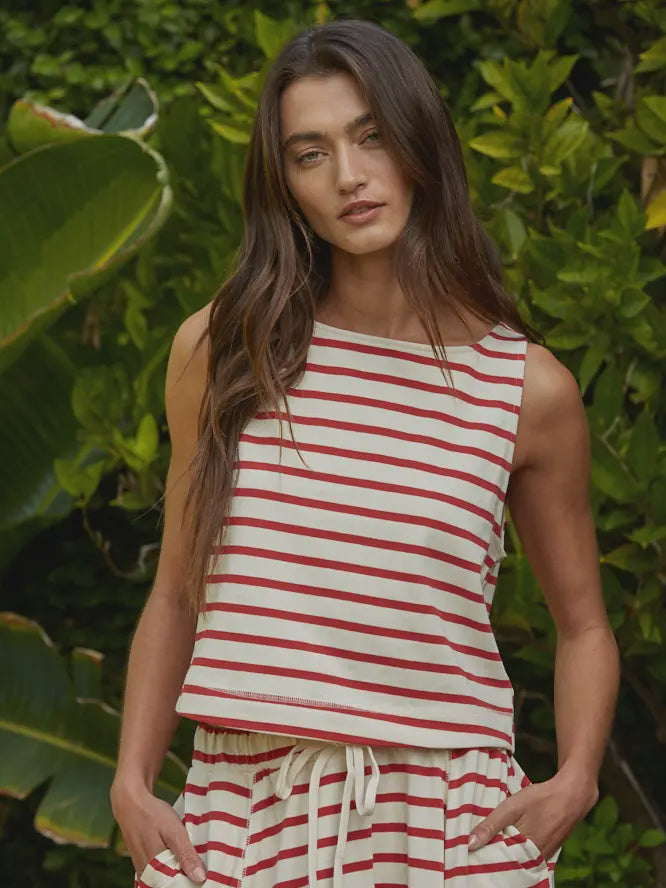 SASHA STRIPED KNIT TOP
