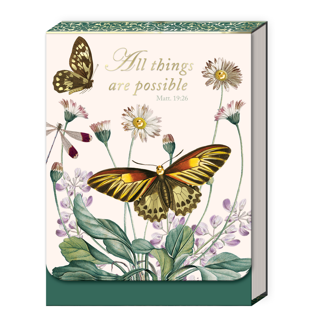 NATURE'S GRACE "DAISY BUTTERFLIES" POCKET NOTE PAD