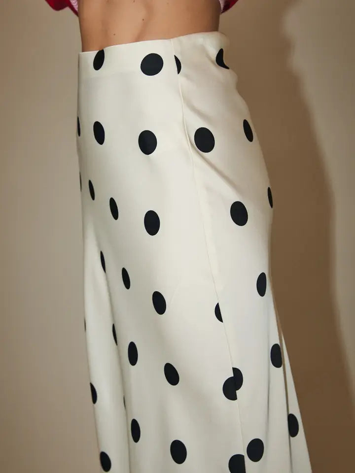 SATIN MIDI SKIRT