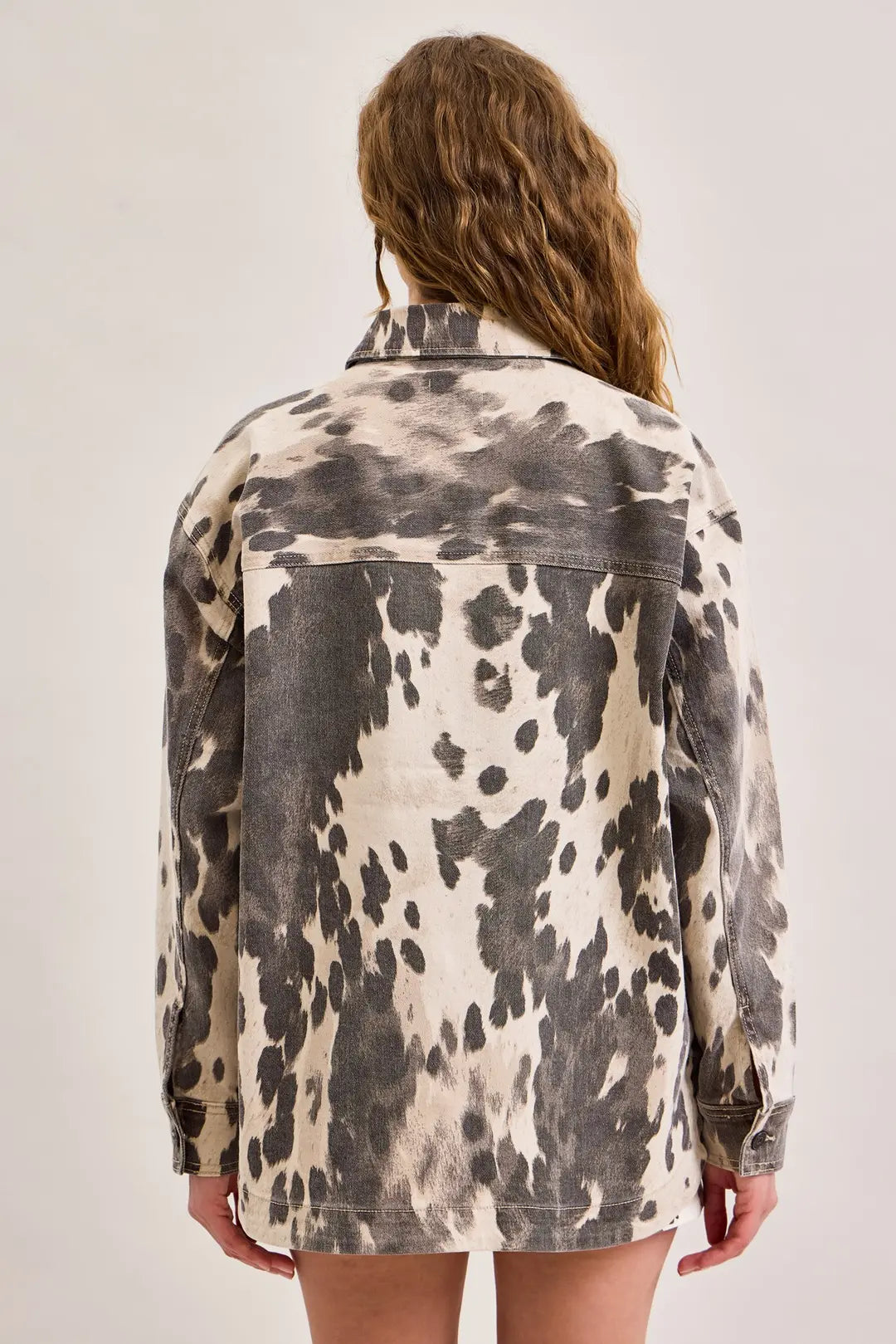 COW PRINT OVERSIZED SHACKET