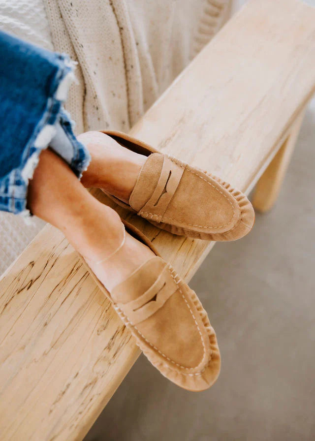 RAFE LOAFER-TAUPE SUEDE
