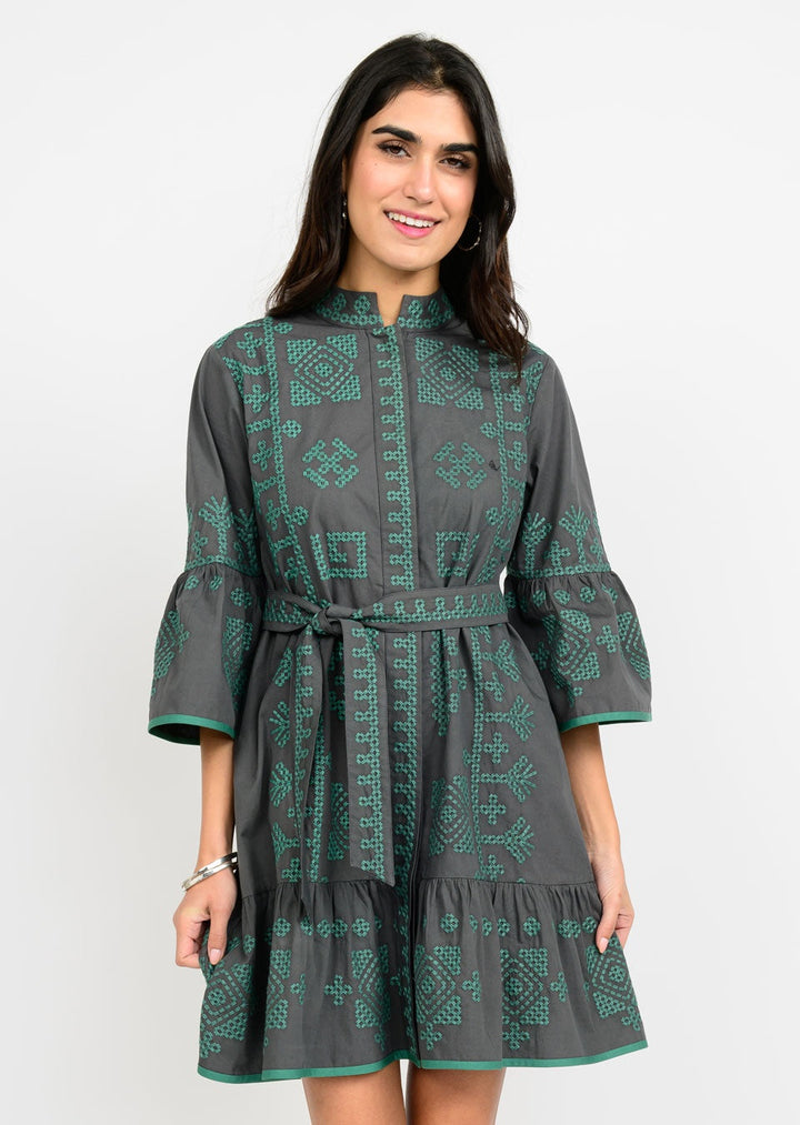 CROSS STITCHED DRESS