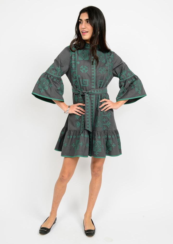 CROSS STITCHED DRESS
