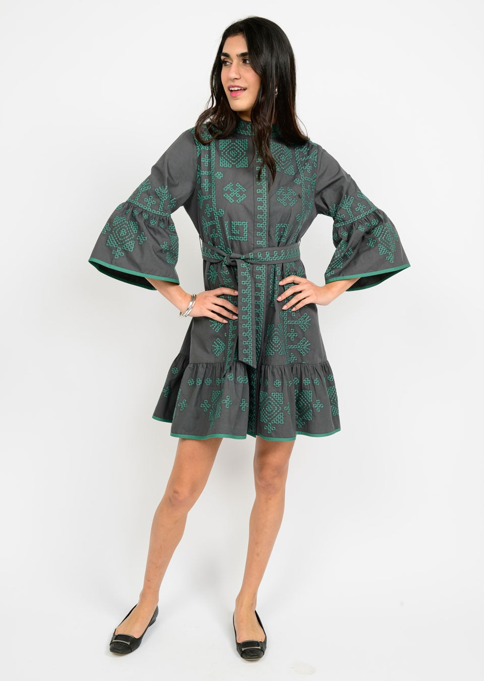 CROSS STITCHED DRESS