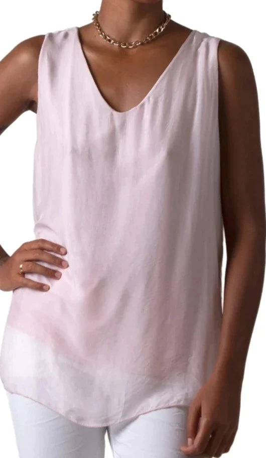 FERNANDA SILK TOP in PINK