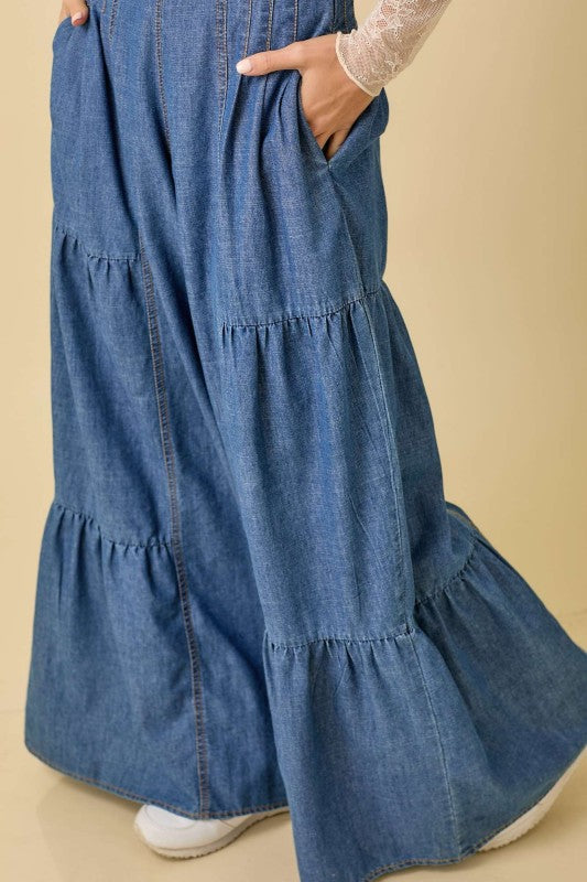 The Tecca Denim Jumpsuit