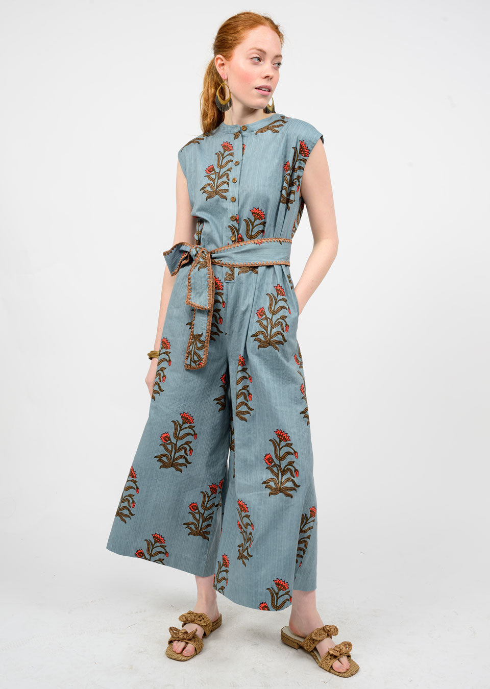 BLOCK PRINT JUMPSUIT