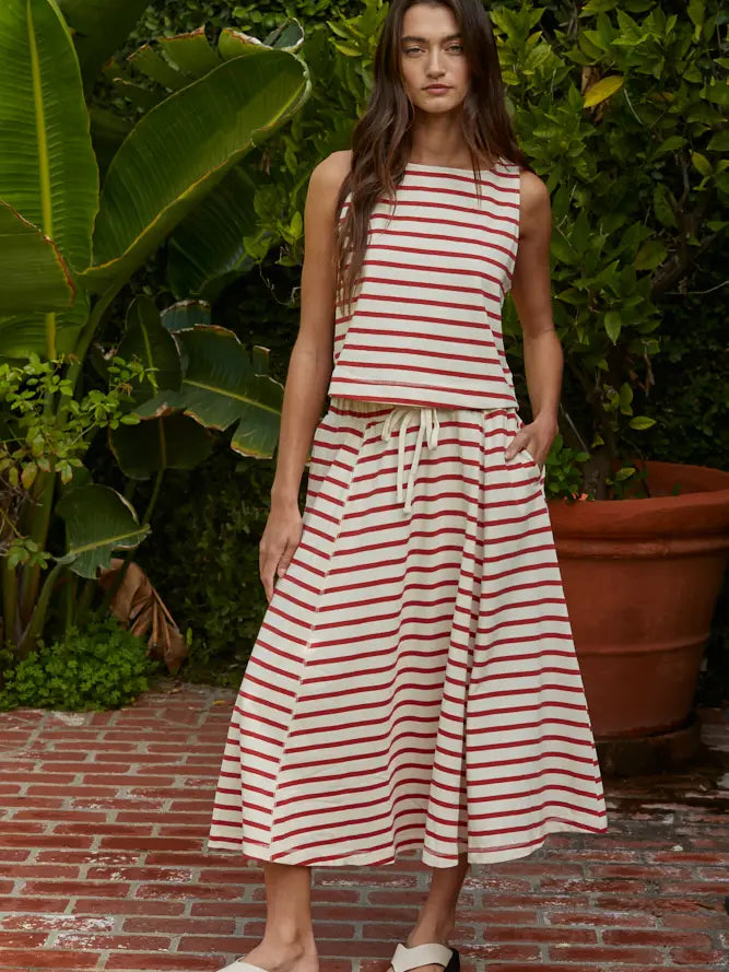 SASHA STRIPED KNIT TOP