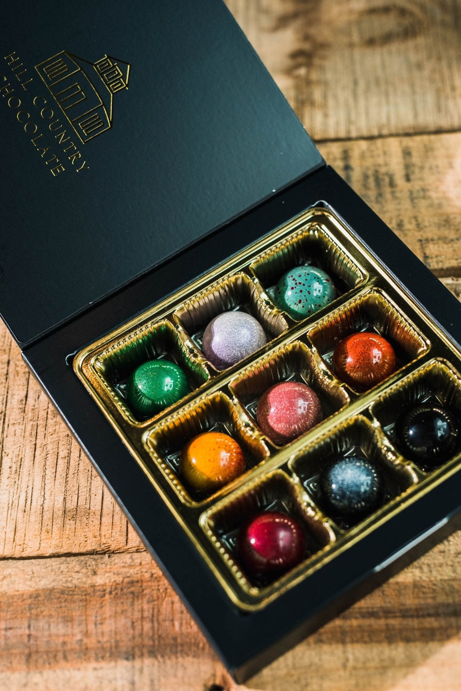 9 piece Signature Artisanal Bonbon Collection - Hill Country Chocolate