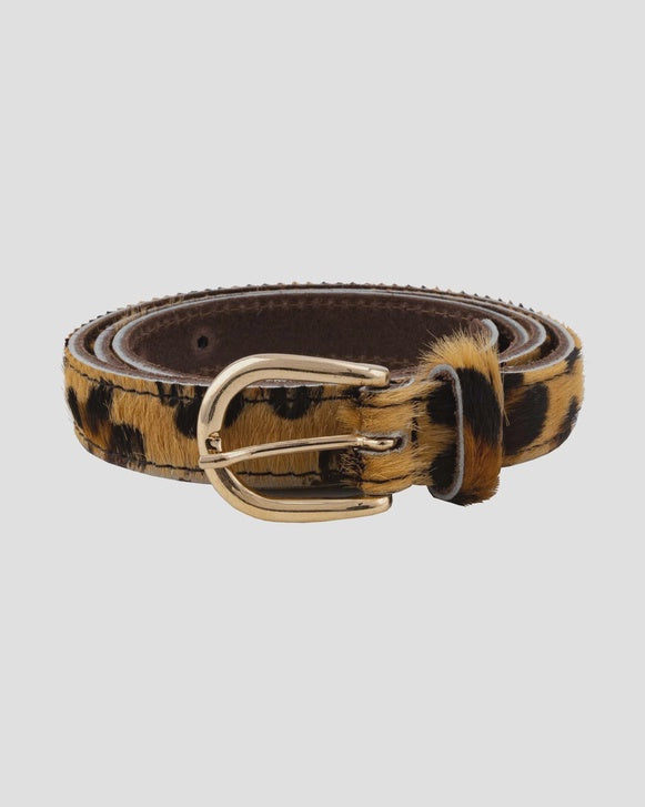 LEOPARD COW HAIR BELT