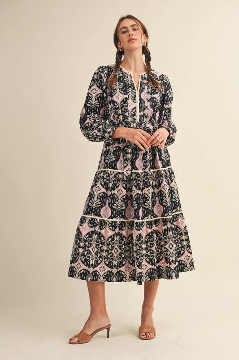 MIDI PRINTED DRESS MDR4288