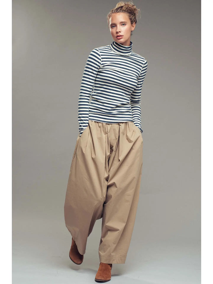 Striped Turtleneck Top