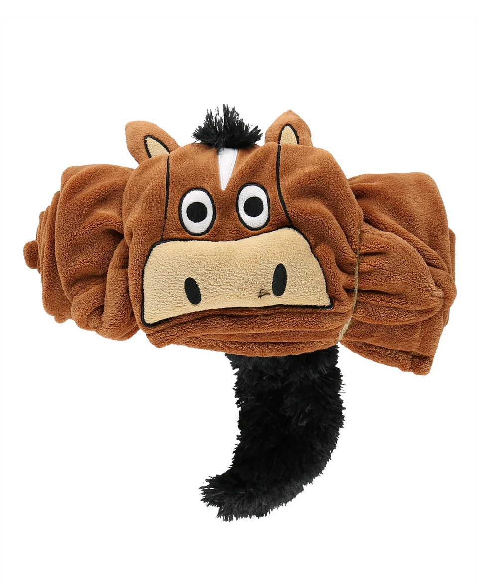 KID'S HORSE CRITTER HOODED BLANKET