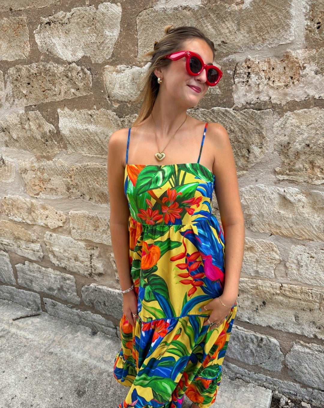 BRIGHT NATURE YELLOW MAXI DRESS