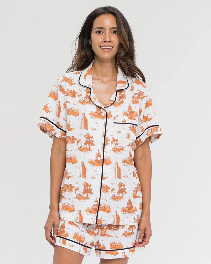 TOILE PAJAMA SHORT SET