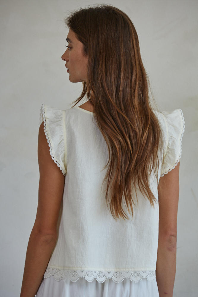 LENNON EMBROIDERED TOP