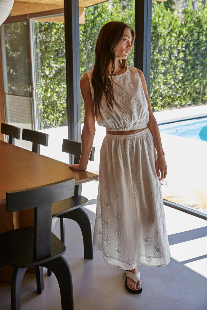 SILEA EYELET SKIRT