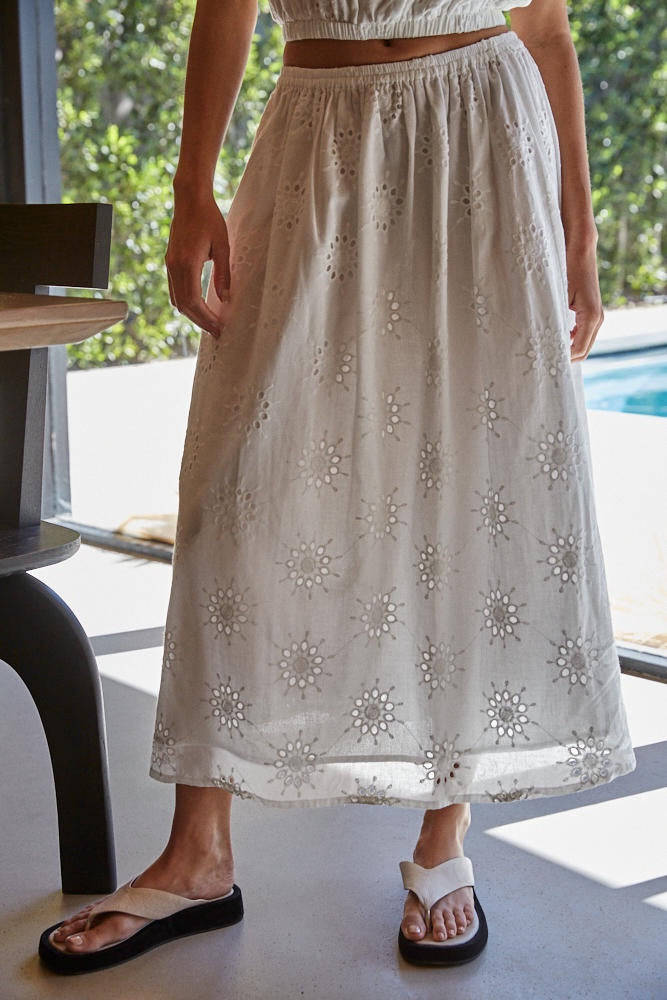 SILEA EYELET SKIRT