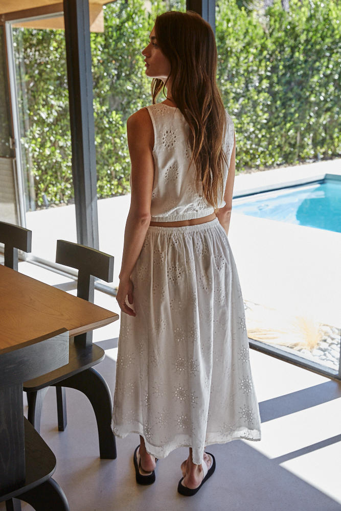 SILEA EYELET SKIRT