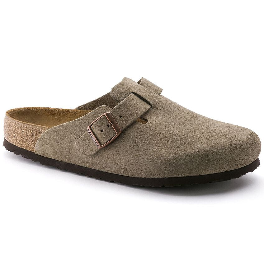 BOSTON TAUPE SUEDE SOFT FOOTBED