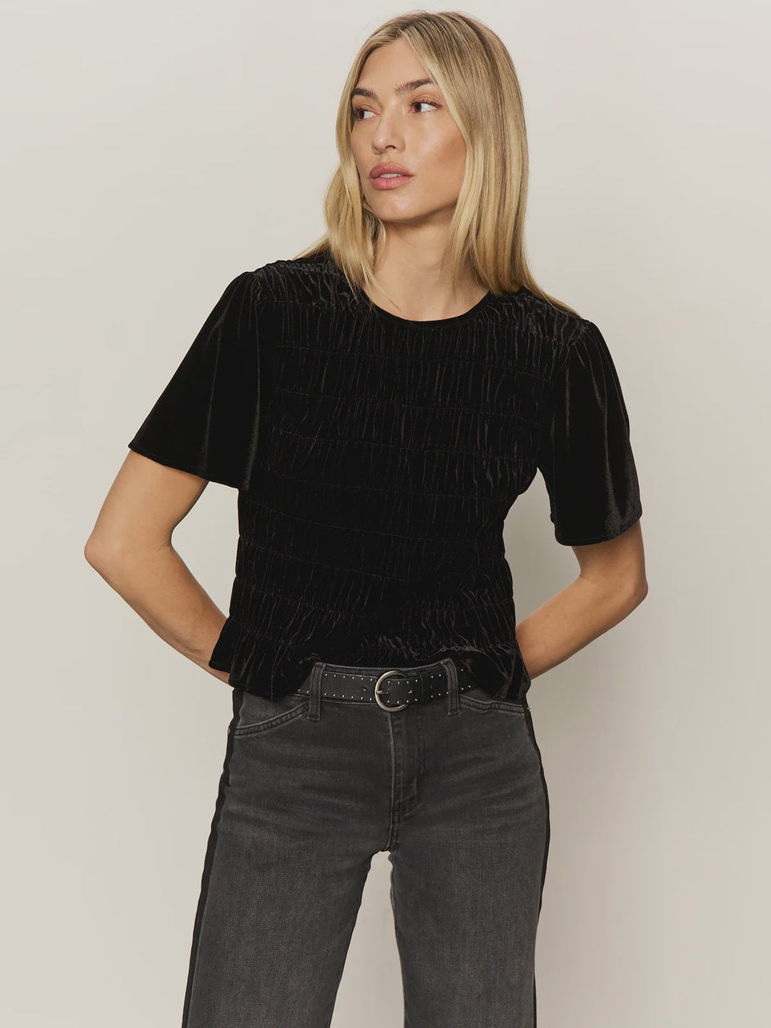 WE BELONG TOGETHER VELVET TOP