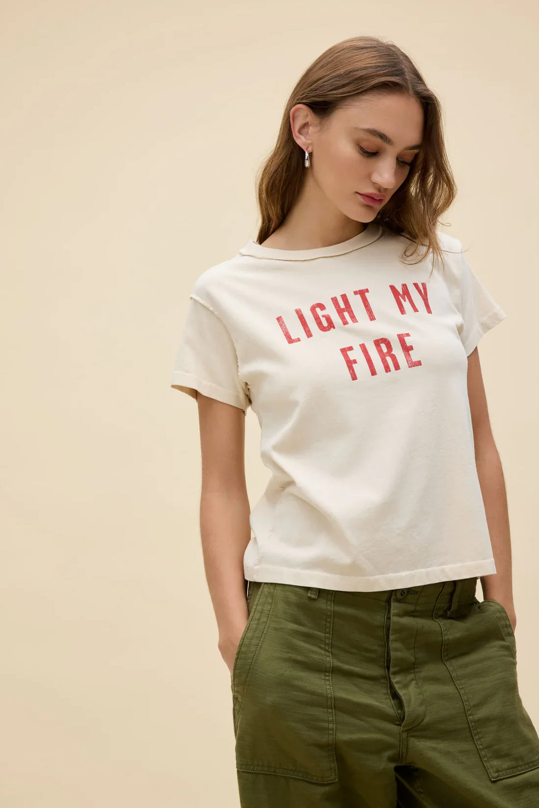 THE DOORS  LIGHT MY FIRE REVERSE GF TEE
