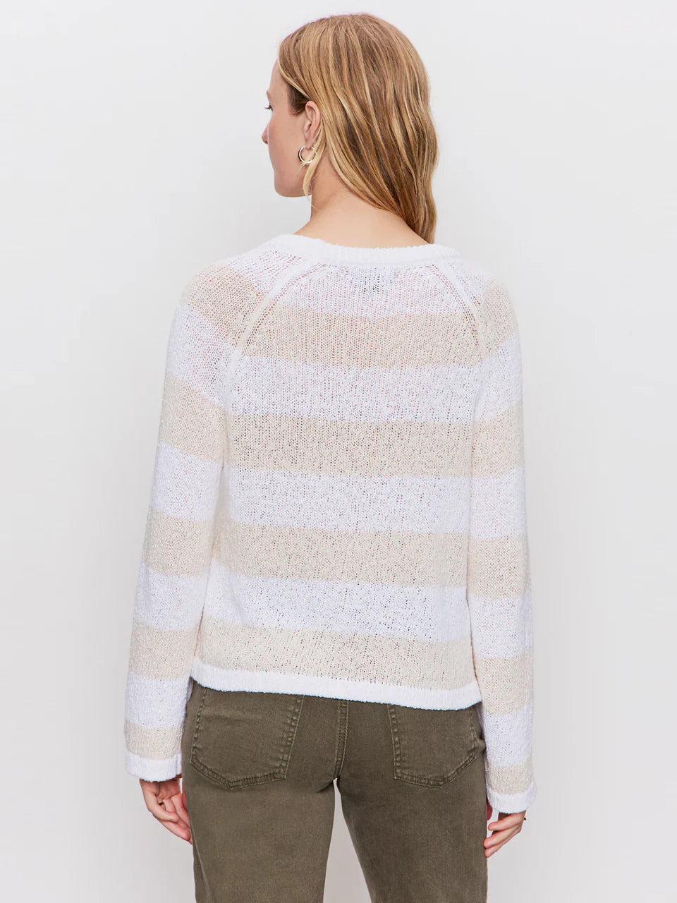 TEXTURED RAGLAN CREW SWEATER