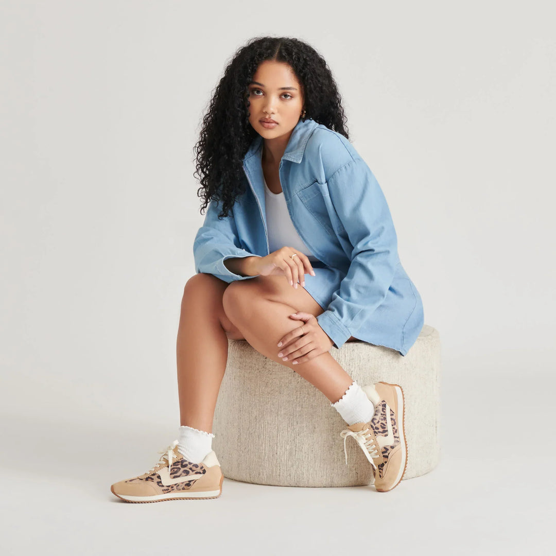 B NOTICED LT LEOPARD SUEDE SNEAKER