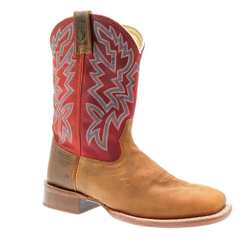 JUSTIN MEN'S FRONTIER GUY WESTERN BOOTS - BROWN/RUST